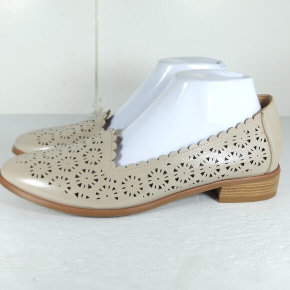 Patrizia by Spring Step Women's EU41 US10-10,5 Beige Perforated Slip On Loafers - Picture 2 of 14